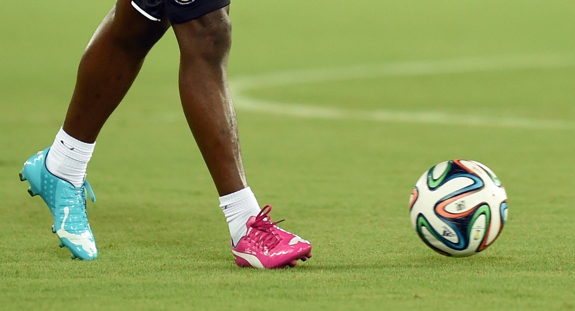 Asamoah Gyan durante un entrenamiento de la selección de Ghana en el Mundial de Brasil. Marius Becker/dpa
