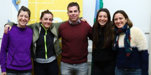 zumba. Agustin Buscaglia e instructoras