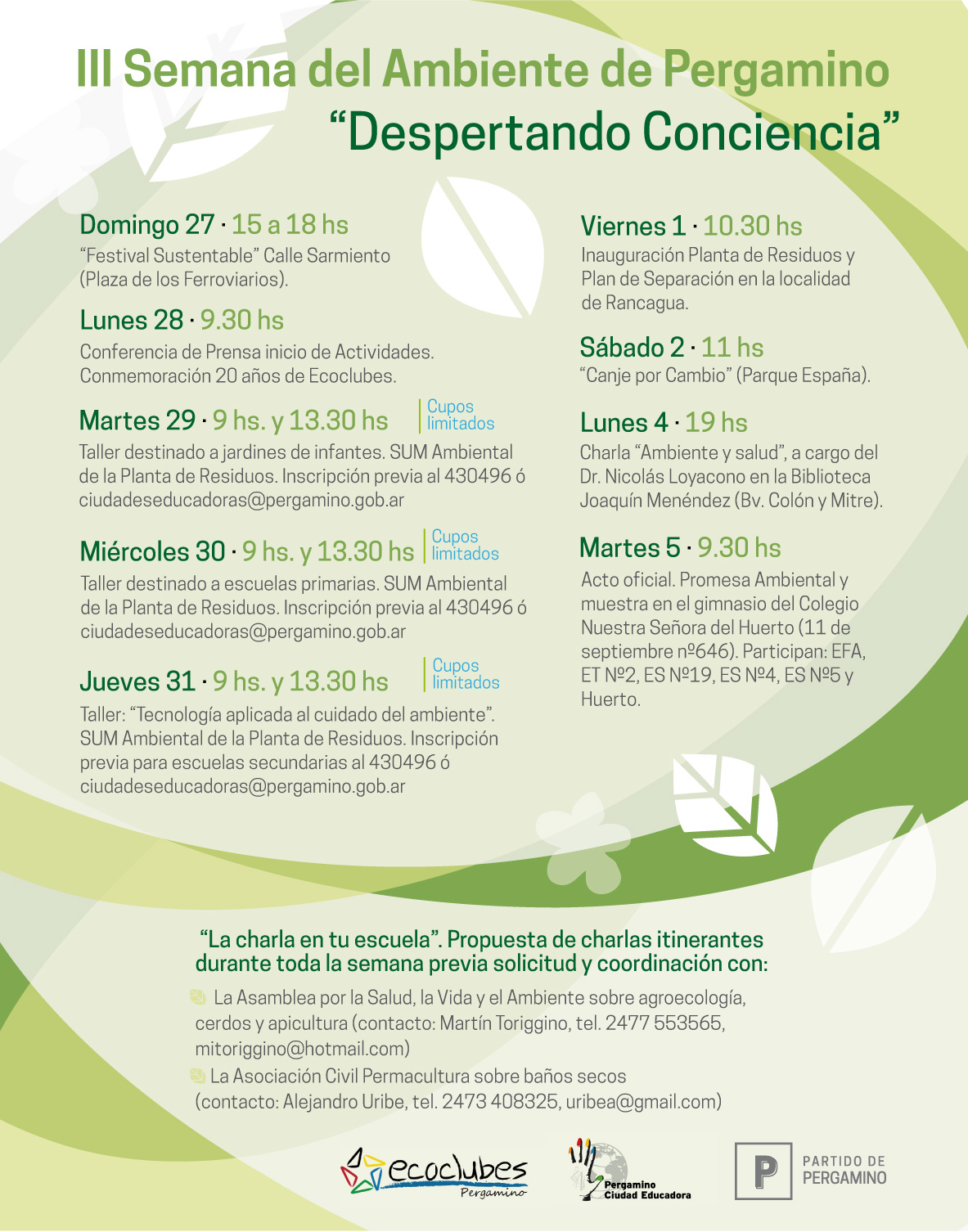 Semana del Ambiente cronograma