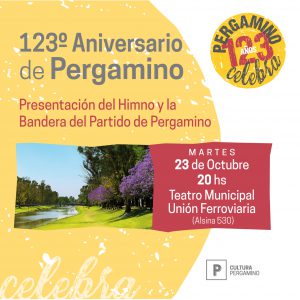 PERGAMINO CELEBRA Himno y Bandera