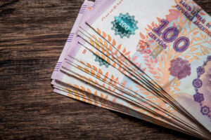 Argentine money, pesos, high denominations