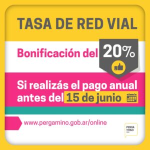 tasa de red vial