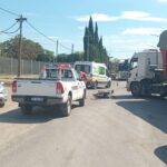 Accidente en Pergamino: un motociclista resultó lesionado tras chocar con un camión