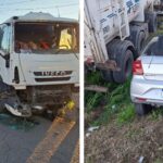 PERGAMINO-Ruta 32 y 188: violento choque entre un camión y un auto frente a la Escuela Agrotécnica