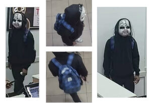 A masked man who was harassing people in Philadelphia in August 2026. (Philadelphia Police Department via The New York Times)